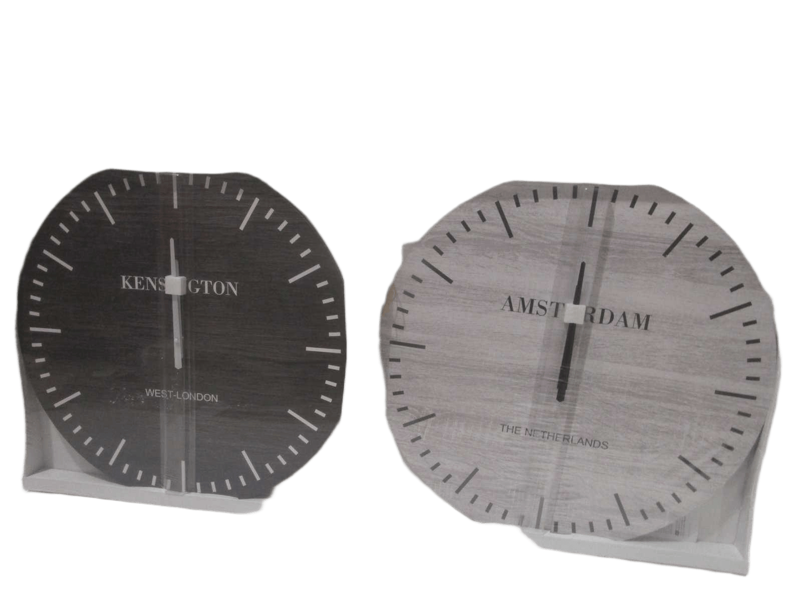 Wall Clock Mdf 600x45mm 2ass