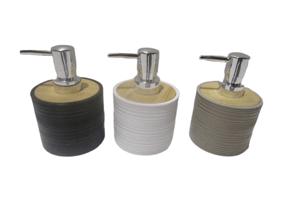 Soap Dispenser Black/White/Taupe Ass 8.5x13
