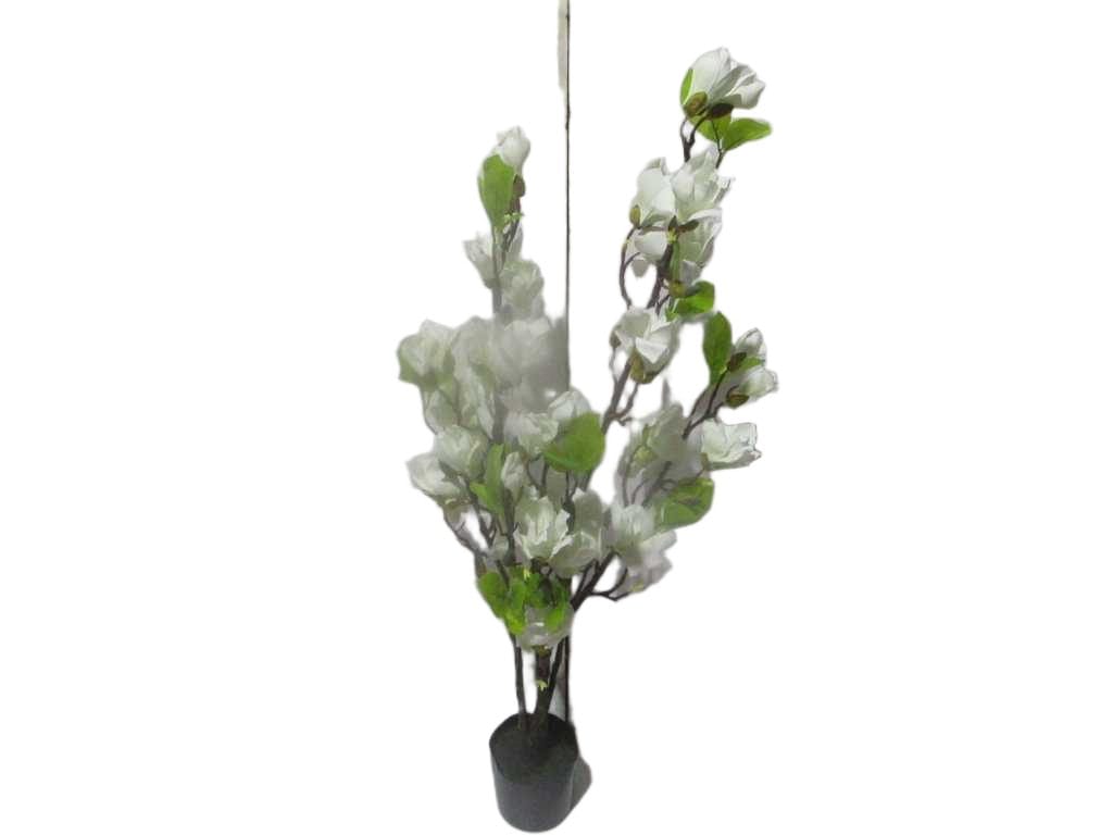 Artificial Tree,white Majnolia, 32 Flower, Plastic, Pu Stem 105cm 105cm