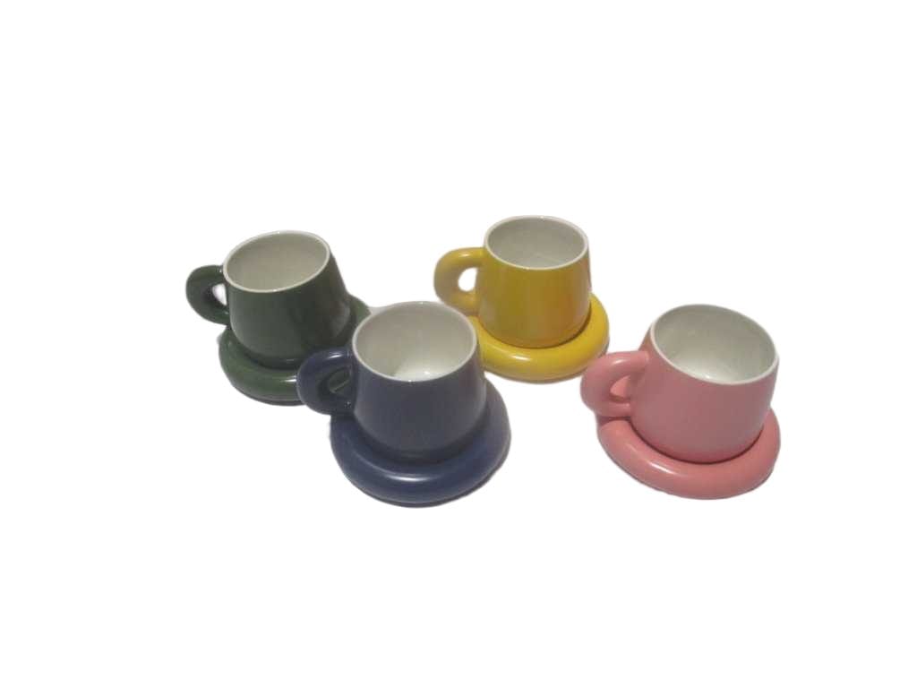 Cup With Saucer New Bone China 280 Ml