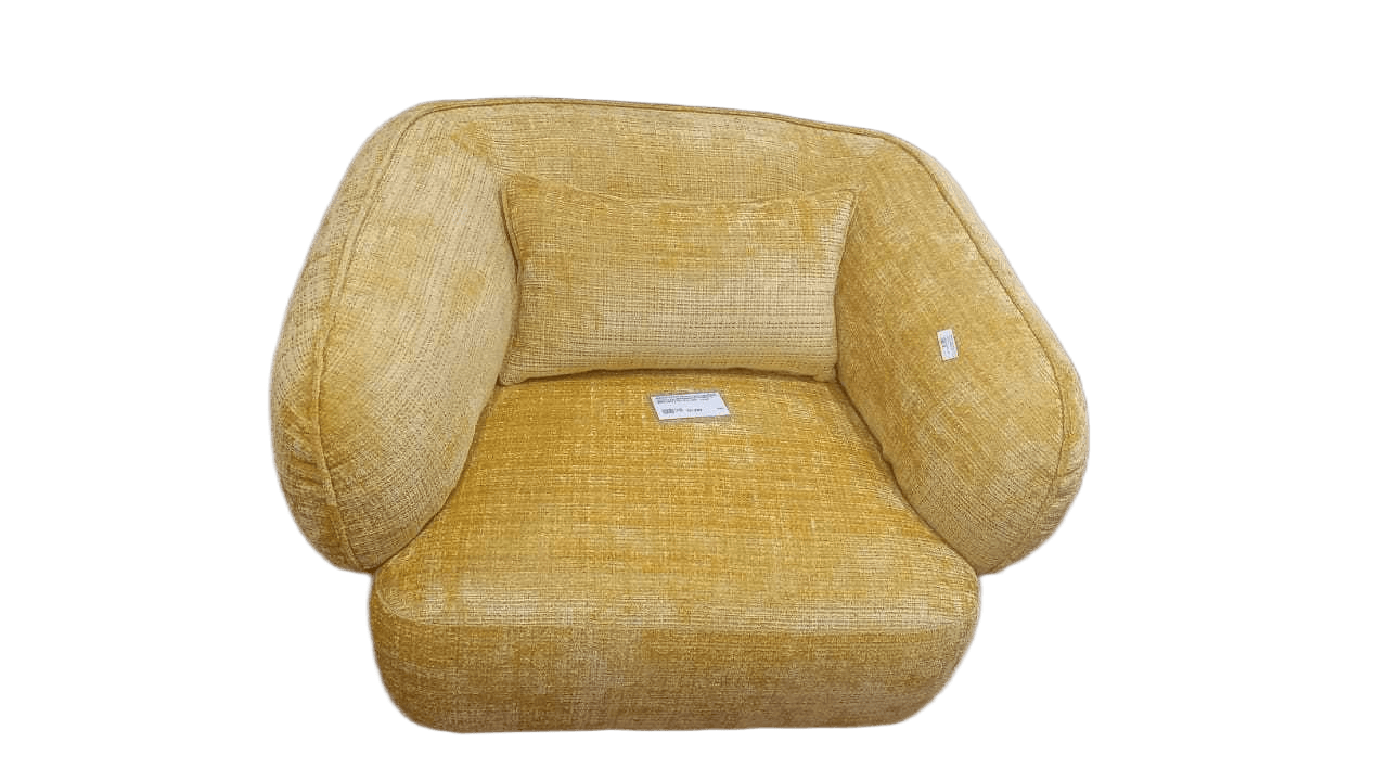 Single Chair Sj619-21 Yellow Solid Wood Leg, With Pillow 114x98x72
