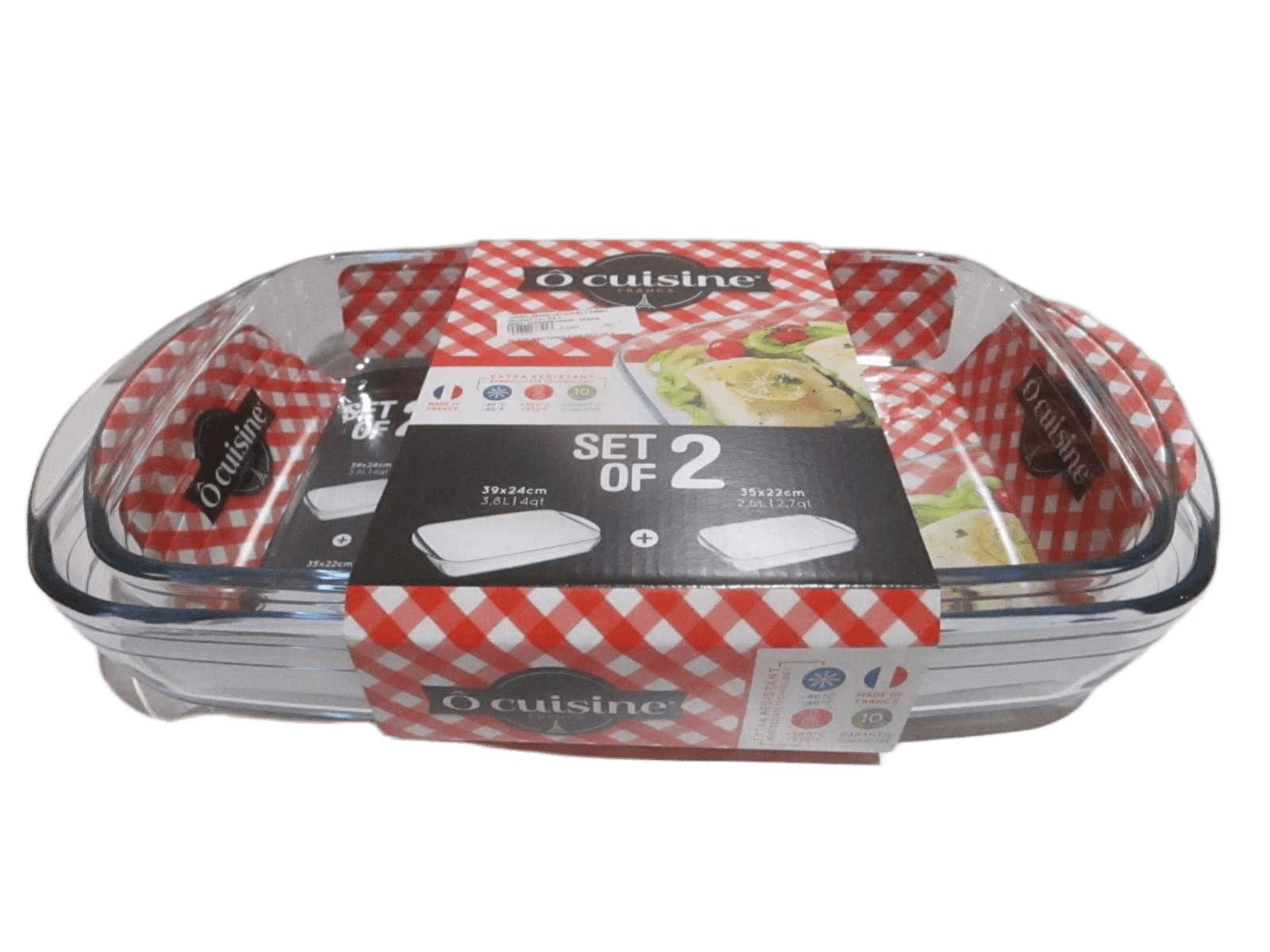 Plate Rectangular Set Of 2 248bc 35x22cx6cm,2,6l+ 249bc 39x24x7 Cm, 3,8 L