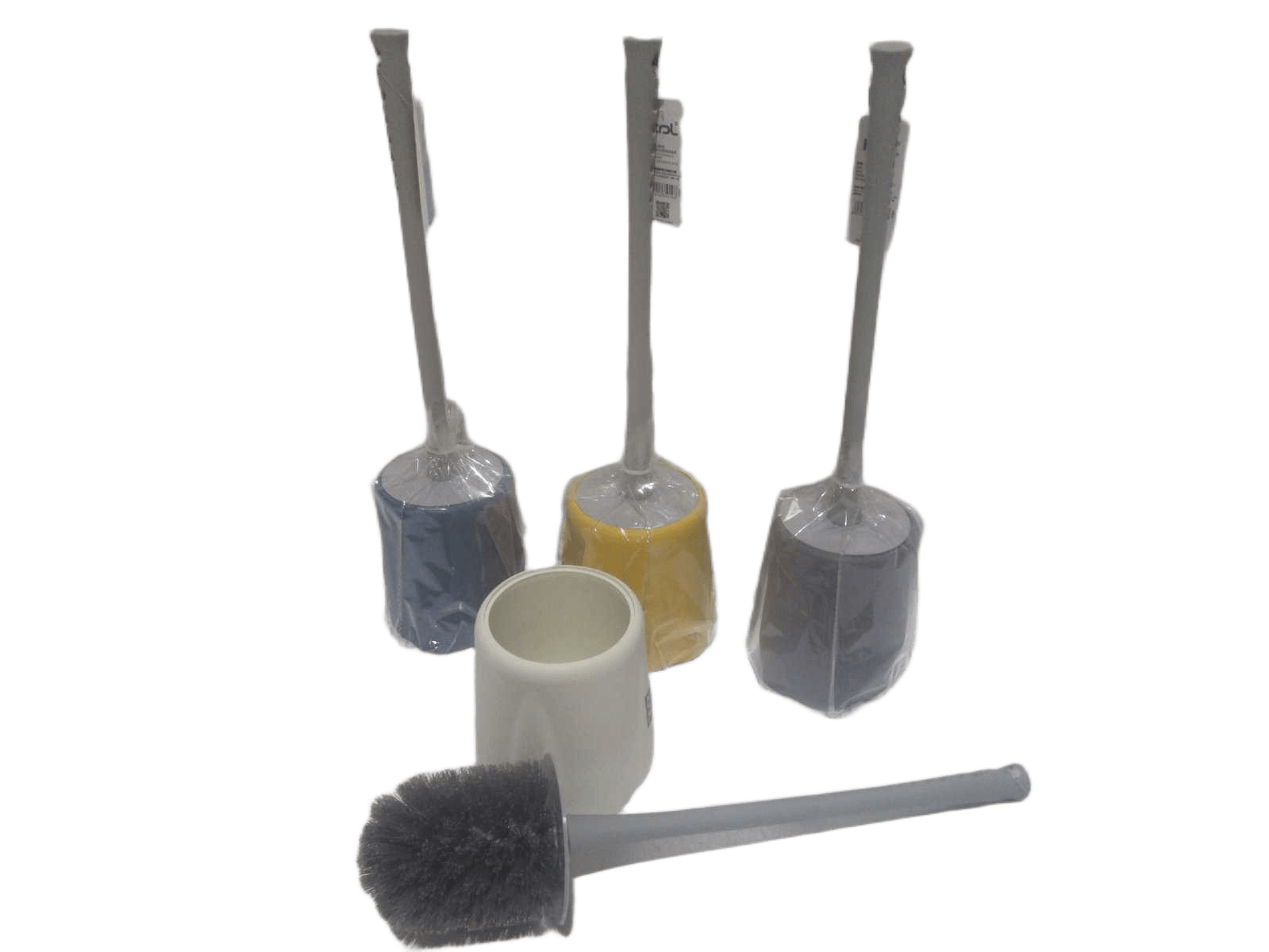 Toilet Brush Pp 4 Clrs Ass Yellow/White/Blue/Brown 11*11*39 1cl=
