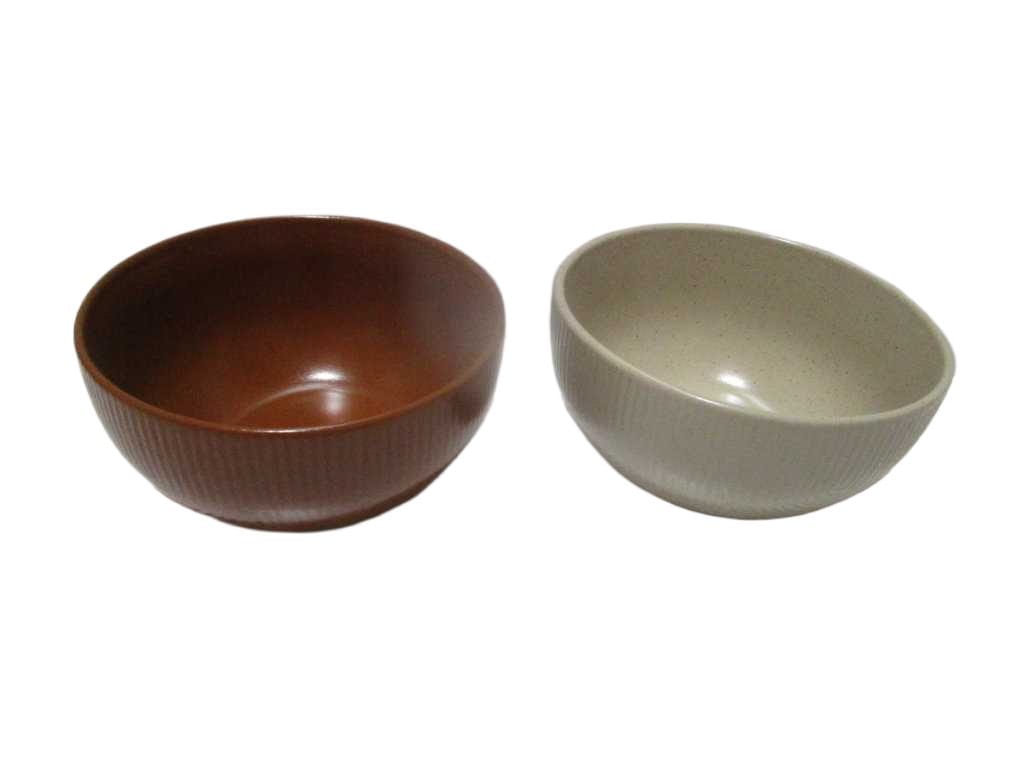 Bowl Stoneware Stock Qty: 2100pcs 4 Color Ass Green Grey Brown Cream 14.8x7.6cm