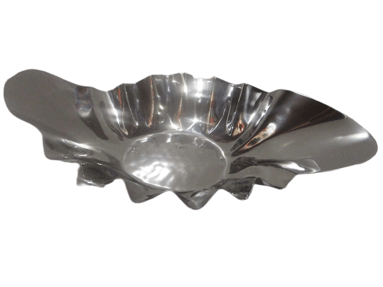 Oval Bowl Crush Texture And Dotted Texture Base Single Wall Stainless Steel