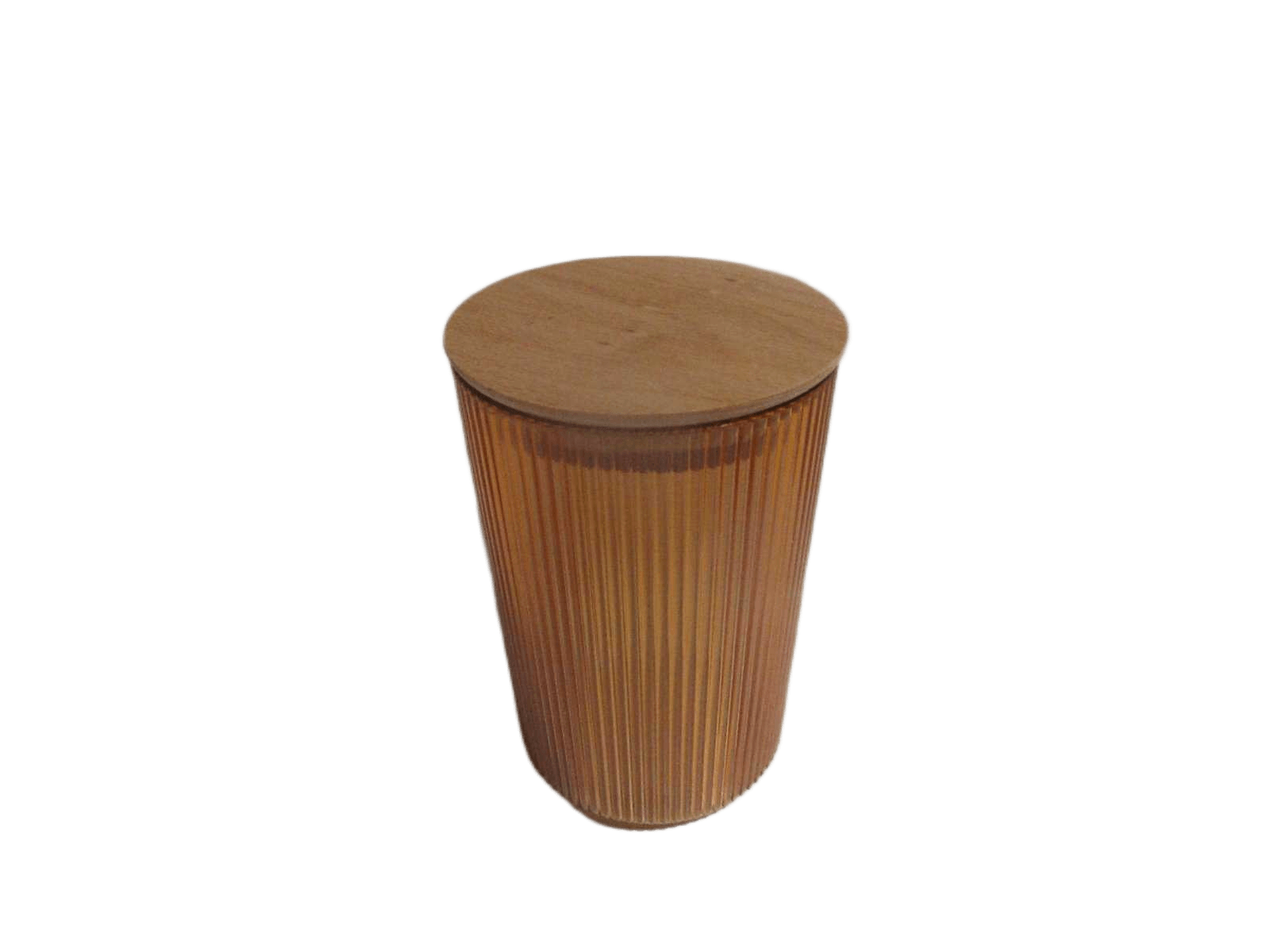 Box Samba Hermetic 1.5l Wooden Lid Diam 13.5cm X H12cm Terracotta