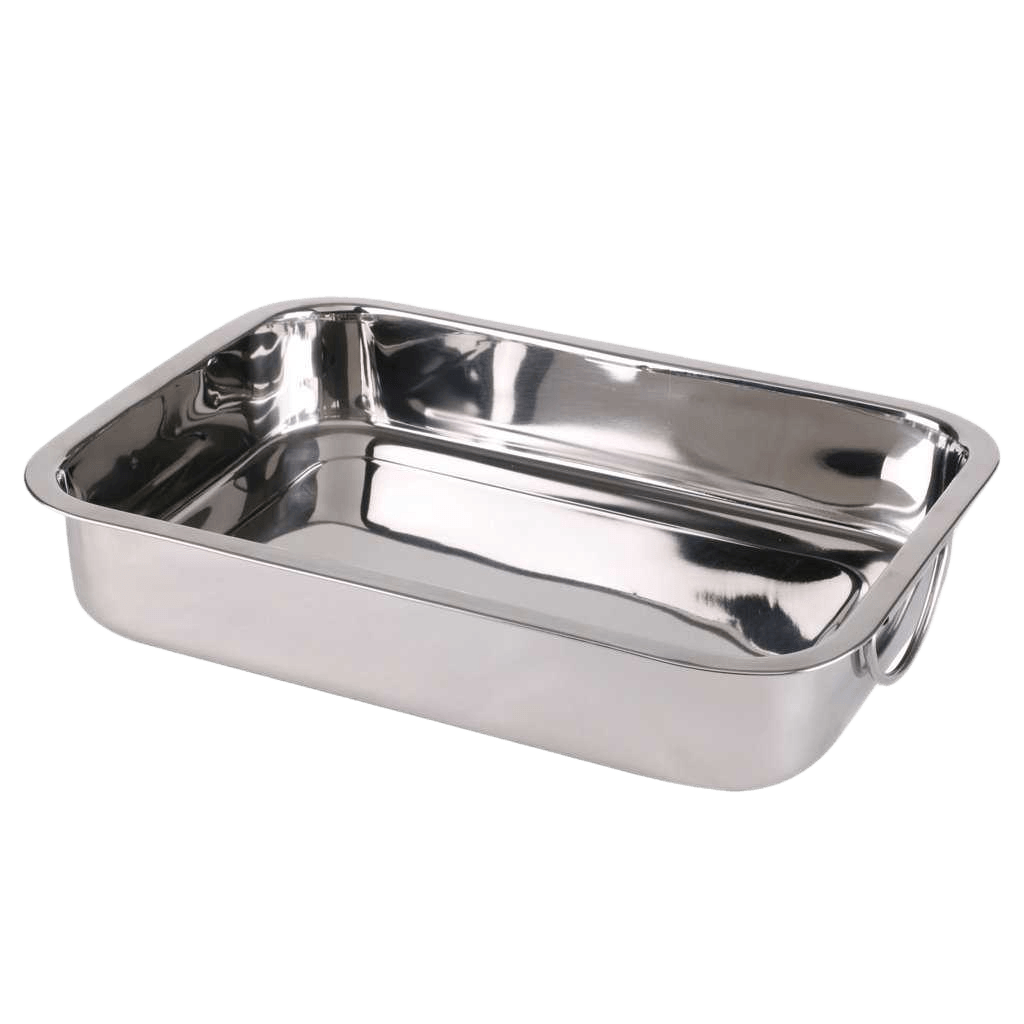 Oven Dish Stainless Steel - Silver Line - With Handle 35cm