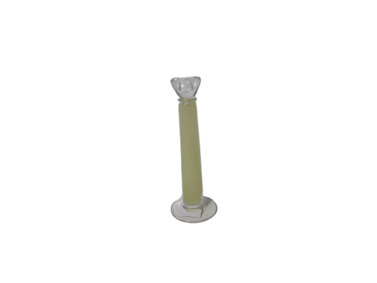 Handmade Small Candlestrick Glass Packing:brown Box Light Yellow29x10