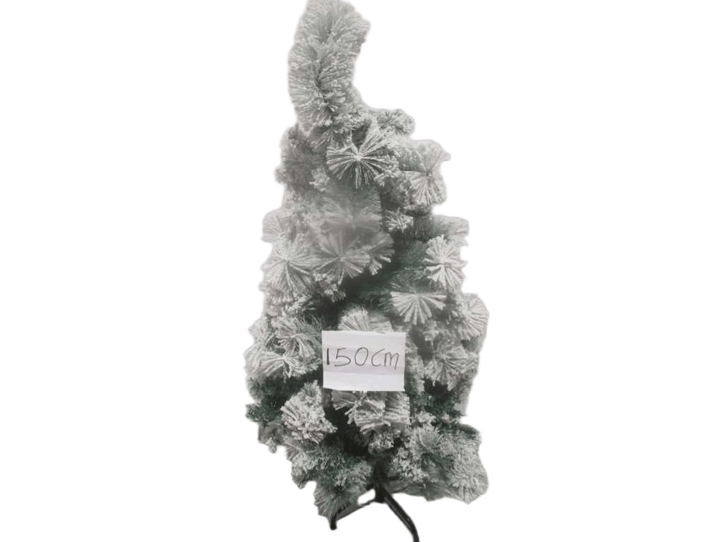 Tree Xmas Wrapped 420tips Steel Foot Base Size:35cm Smow 150cm