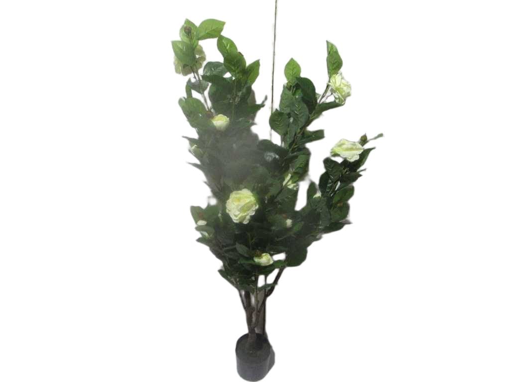 Artificial Tree,camellia , Polyester Flower Pu Stem 135cm White