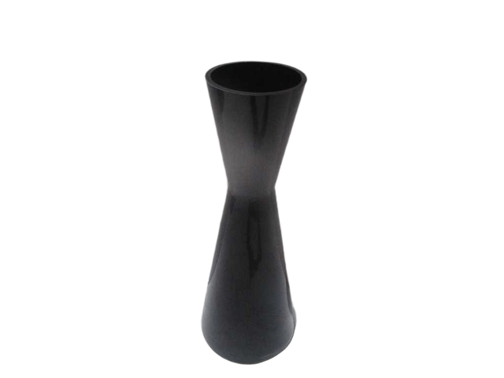 Vase Glass Black Black 12.5*50
