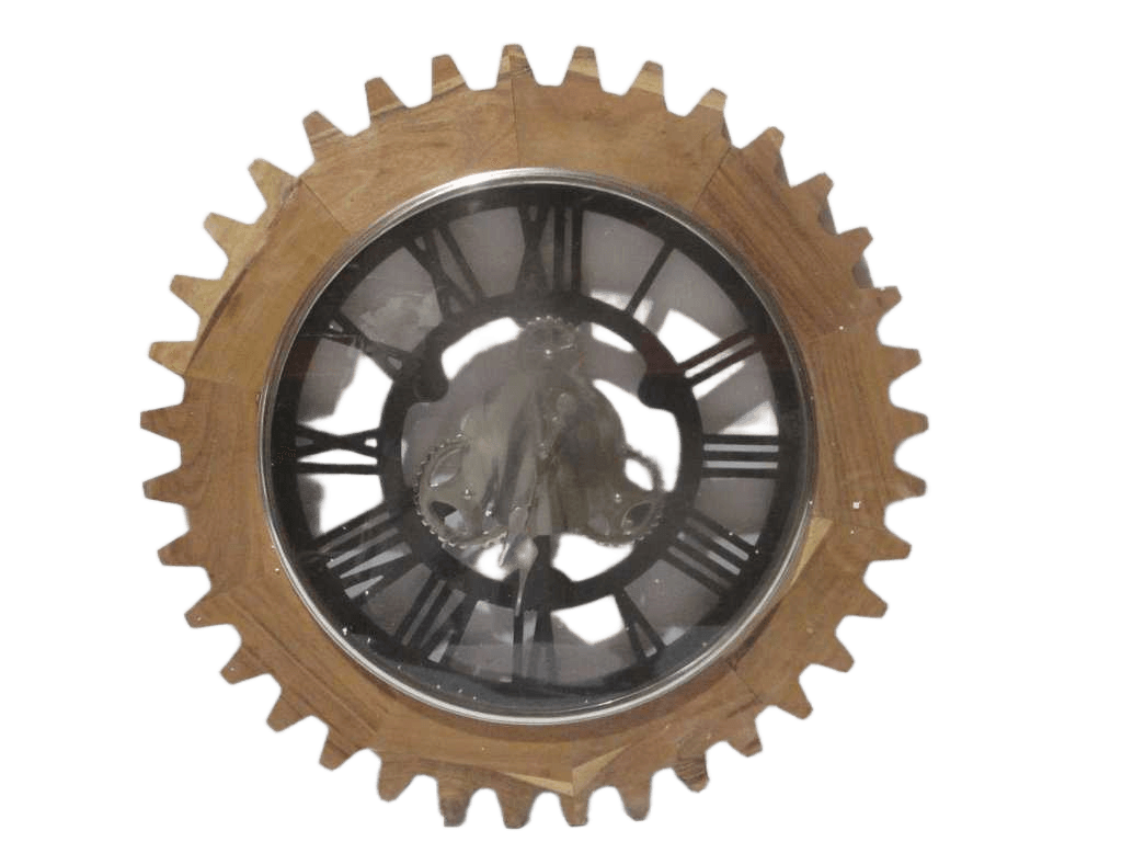 Orologe Mango Wood Red Darker Colour Steel Frame