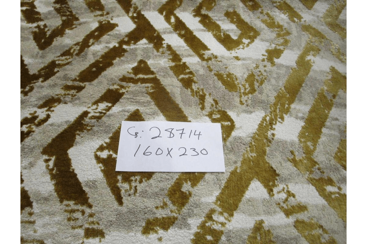 Carpet Awm-20366 V1 Beige Et Golden Polyester 1.6*2.3