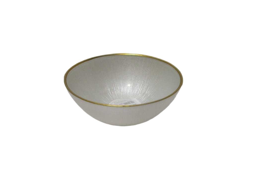 Bowl Glass Dia 15cm White Clr