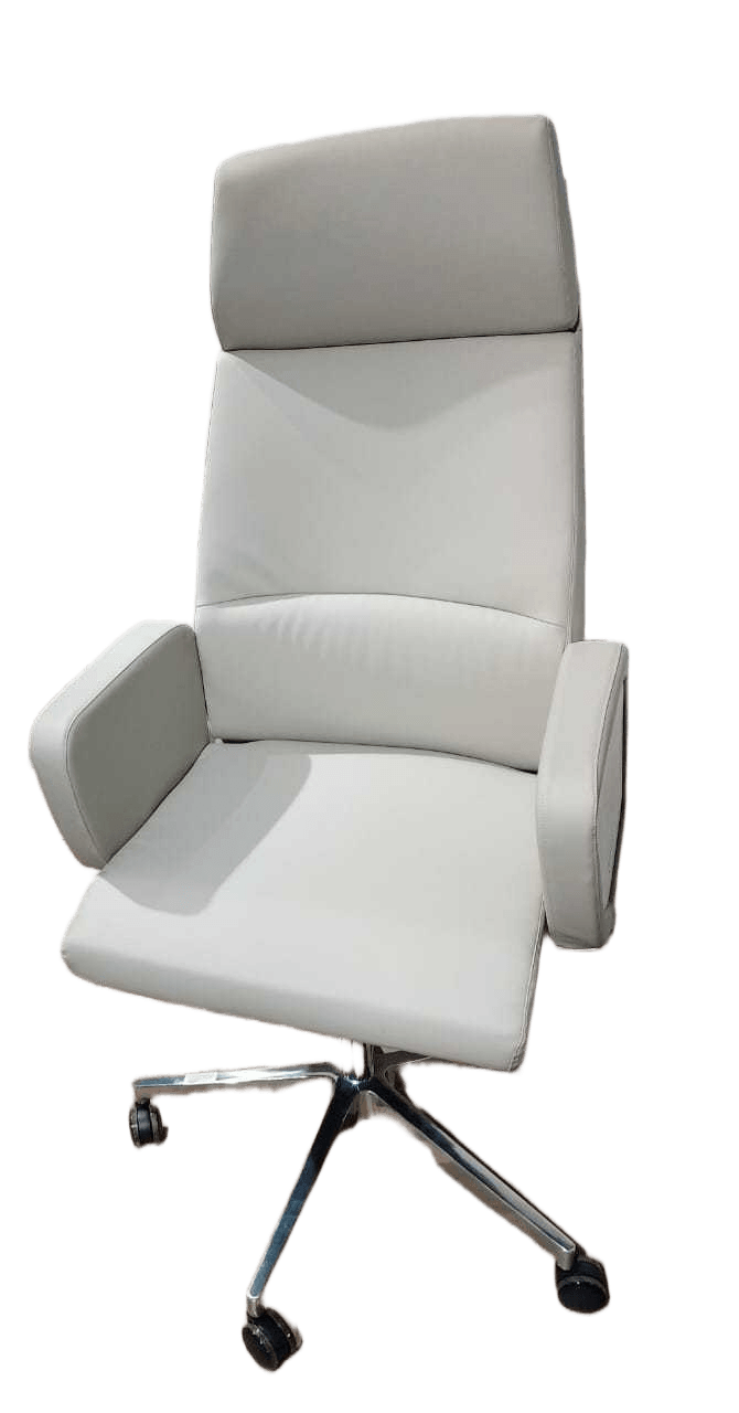 Office Chair Beige-Dabaisha05 Pu Leather, Alumunium Base, With Polywood Wood Veneer 62x121x63