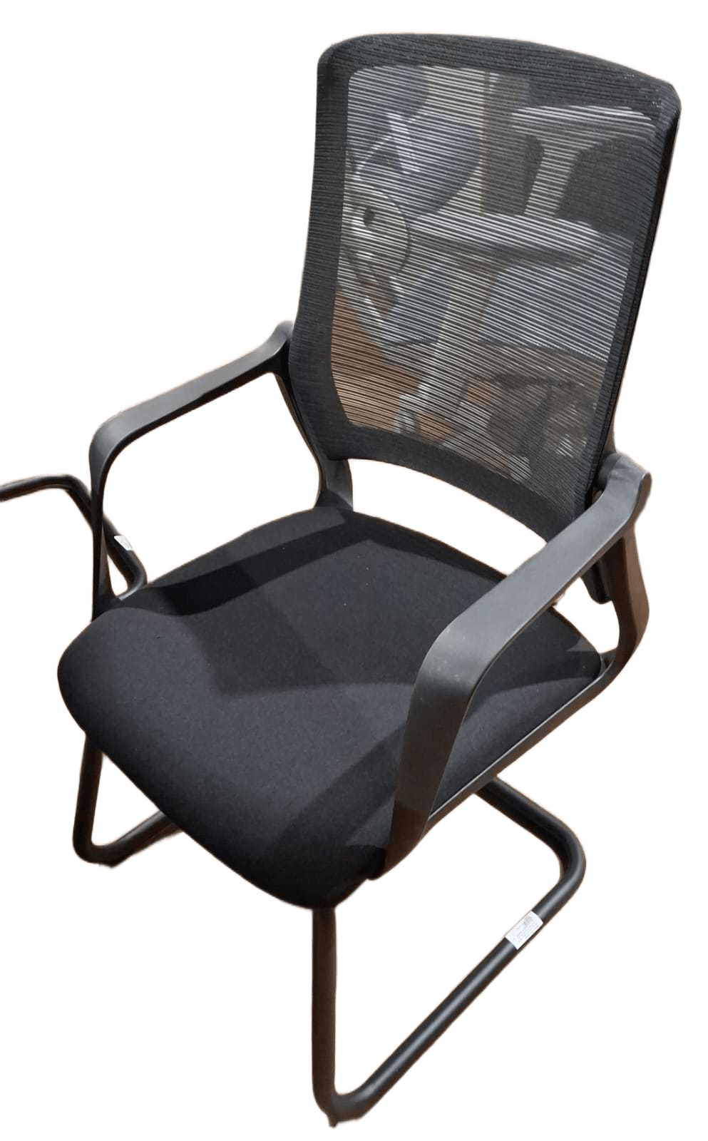 Visitor Chair, Mesh Nylon Arm, Iron Base Mesh Black, Seat Black Ml-115 2cl=