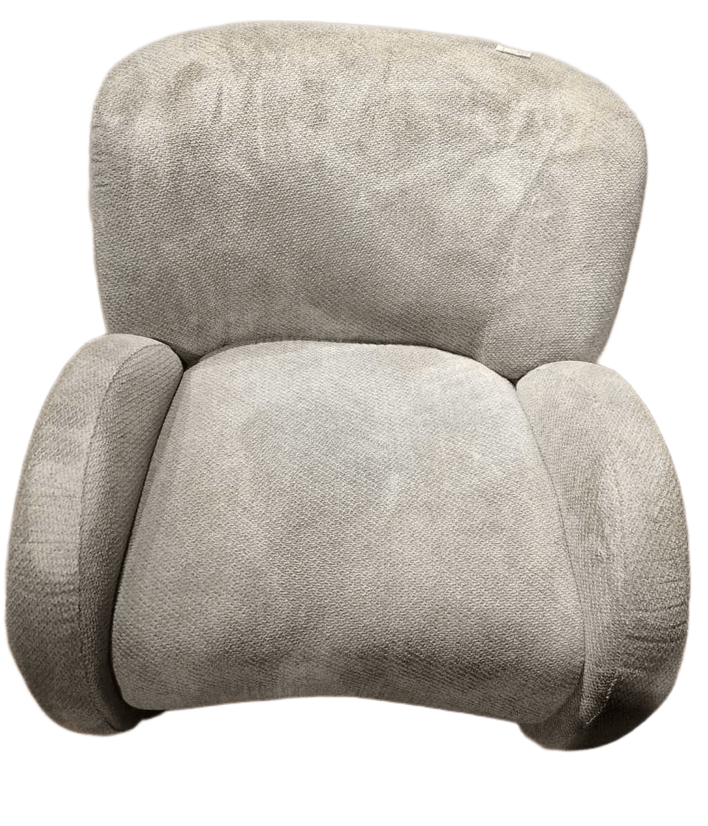 Arm Chair Fabric Single Zj692-14 Grey Solid Wood Base