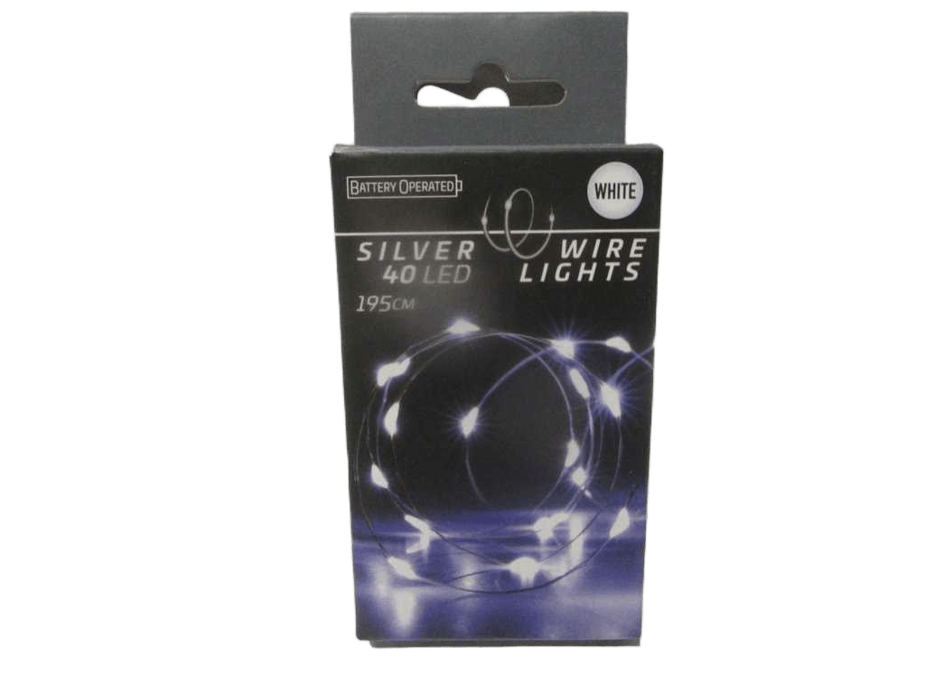 Silver Wire 40led White Bo