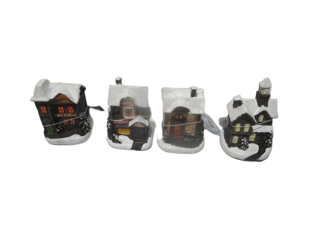 House 9cm Polystone 4ass