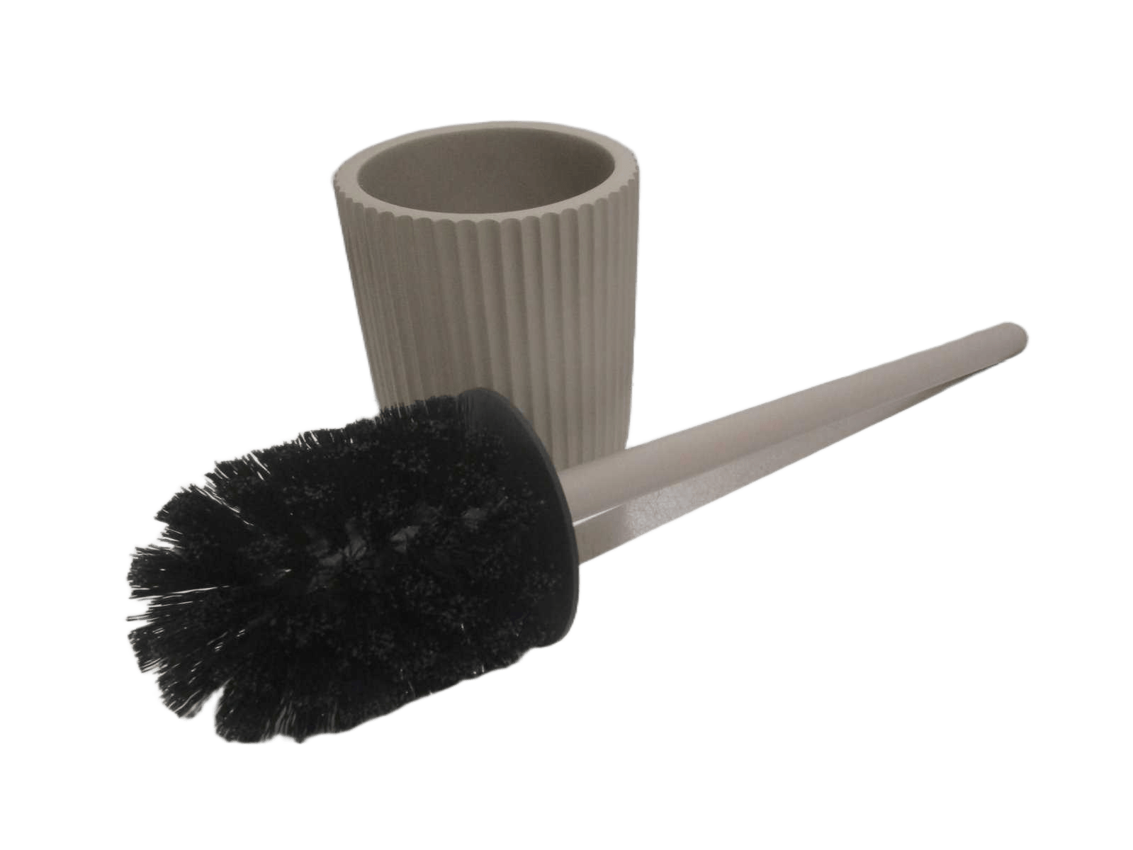 Toilet Brush Wc Polyresine Striee - Taupe