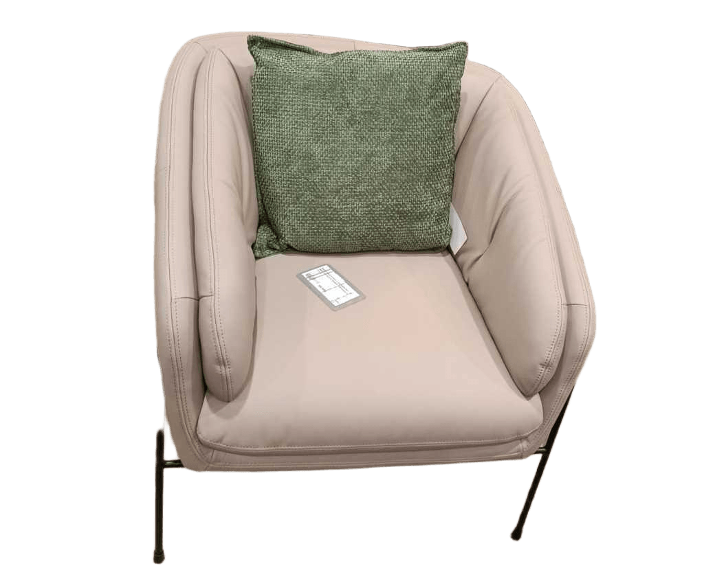Armchair Khaky Leather Pvc