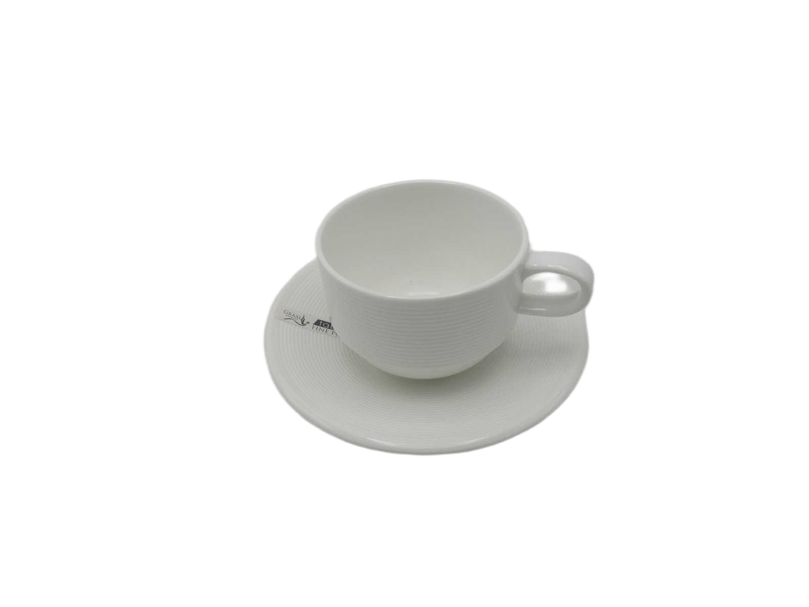 Coffee Cup 250ml + 6.25"saucer12.1x9.2x6.7 / D:16.1x2.5