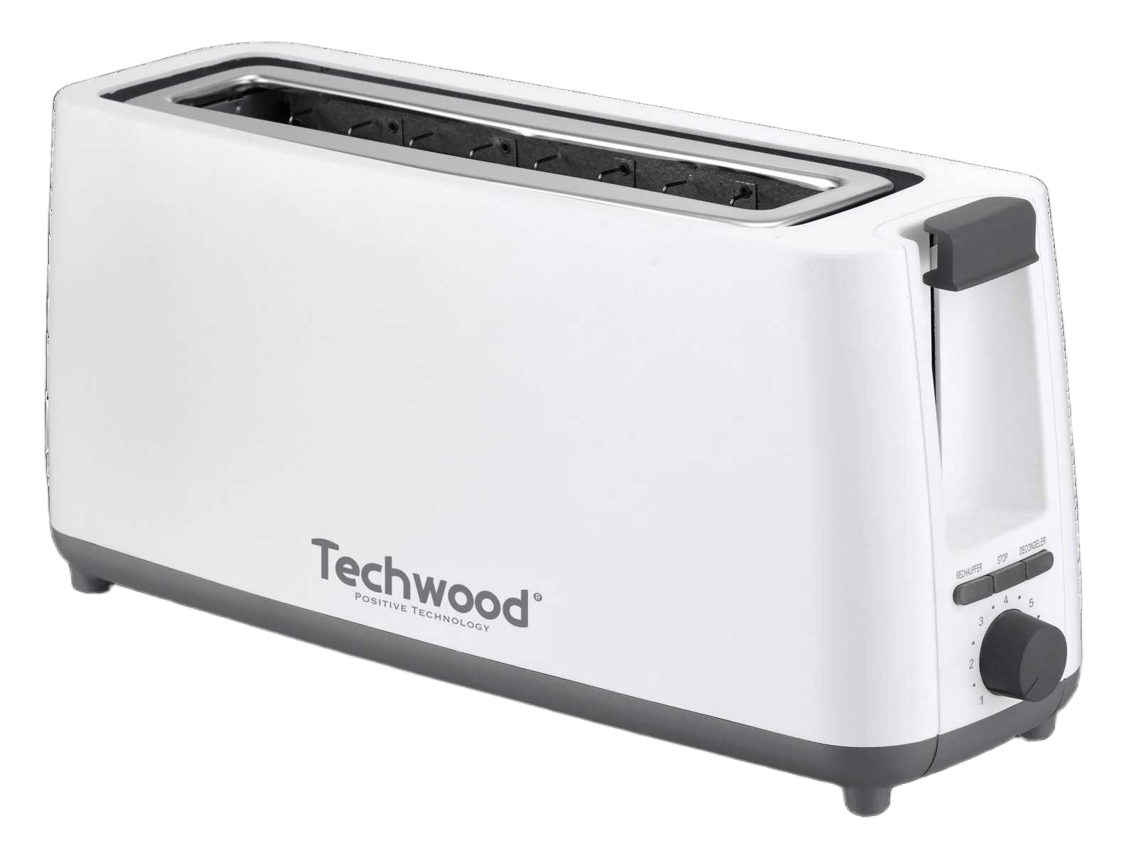 Grill Pain Special Baguette 2 Fenteslongues Et Larges Parois Froides Ejection Automatique Et Manuelel Controle Brunissage Du Pain Tiroir Ramasse Miettes Range Cordon Sous L’appareil Puissance 1300w