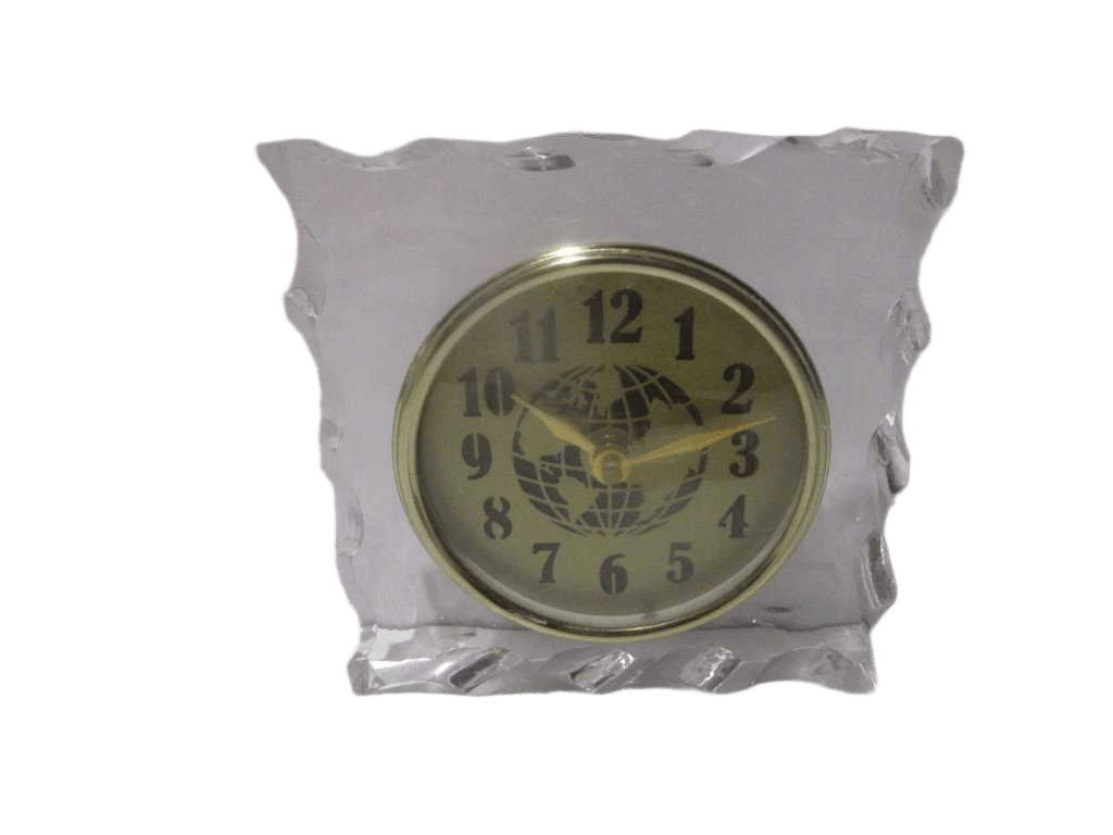 Table Clock Acrylic Frame With Steel Gold Epl Finish