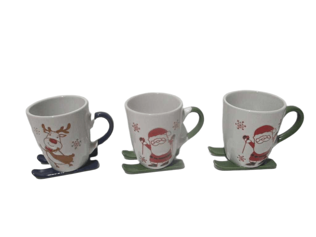 Mug Stoneware 330ml 3ass Ski''s
