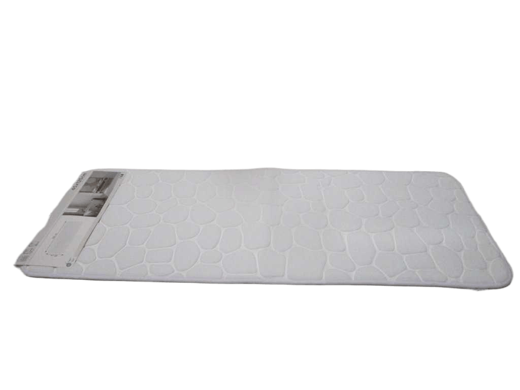 Carpet Memoire De Forme Microfibre Galet 45x120 Cm - White