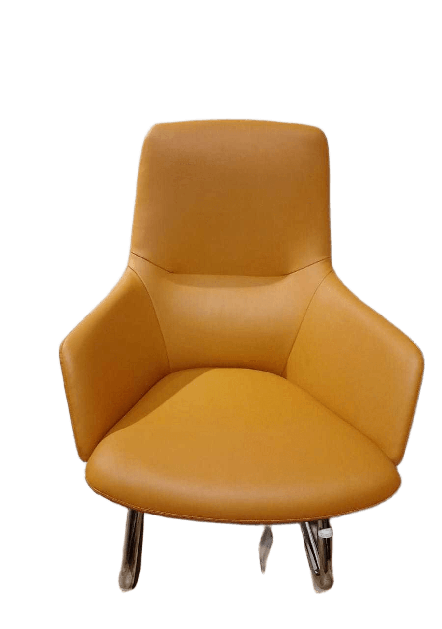 Visitor Chair Camel-270-09 Pu Leather,iron Plating Base 64x103x71