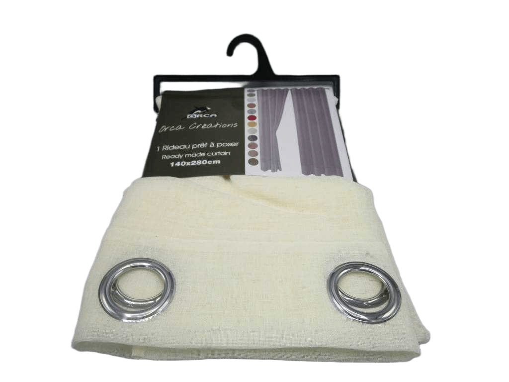 Curtain 140x280 Cm 100% Polyester 8 Ring 140gsm With Packing Hanger