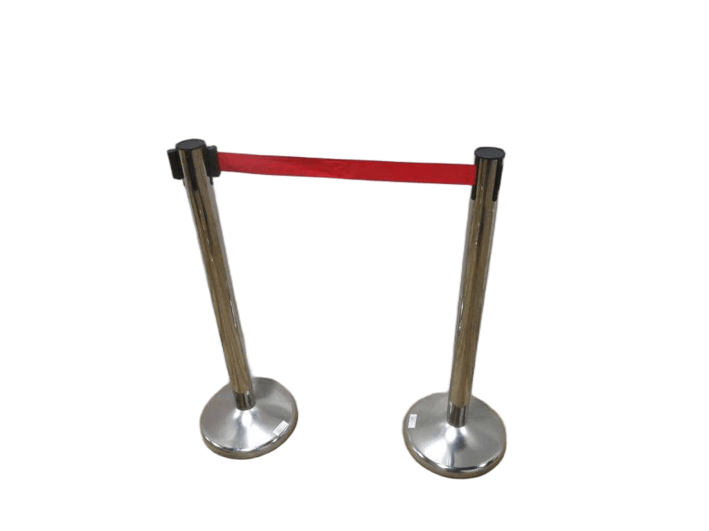 Barrier Hotel Retractable Belt (Rmb80) Rod:94 Base:32 Rope:200 Silver