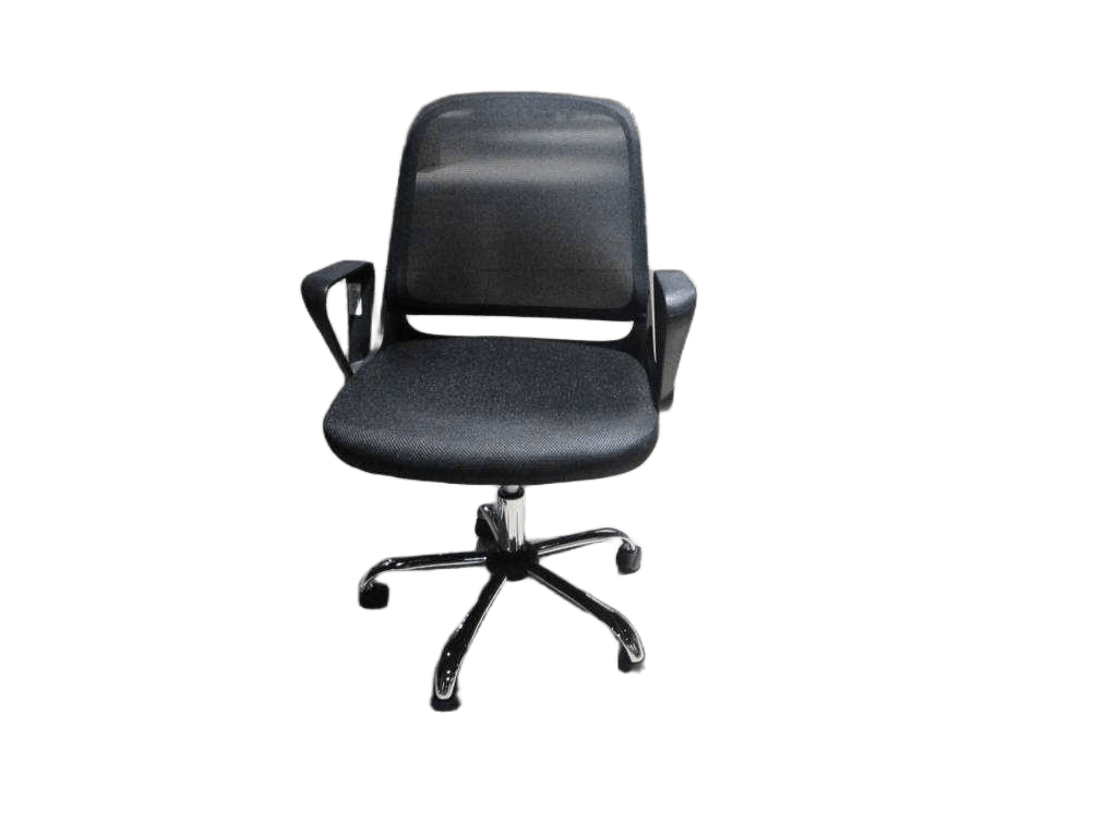 Office Chair Back:black Lff-51 Seat:black Lfps-41w58*d55*h88.5/96cmoffice Chair, Black Frame Low Back, Chrome Base