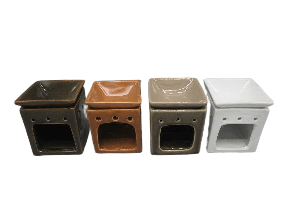 Oil Burner Ass Color (Tm0015b-10 Sq) - 4 Asstd 01.grn 02. Lt Brn 03. Lt. Grey 04. White