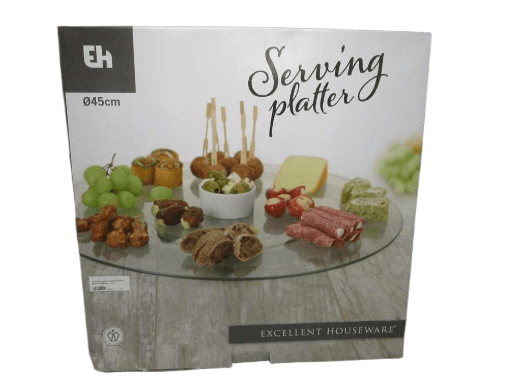 Plate Serving Glass Rotating