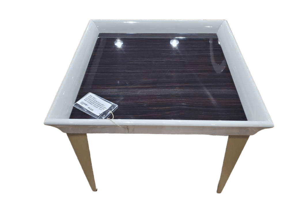 End Table With Titanium Gold Grey Lacquer+ebony(8890213+1015-1hg)+titanium Gold665*665*530