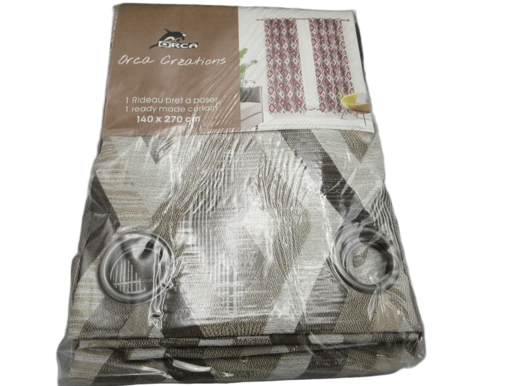 Curtain Jacquard 140 X 270 Cm - 8 Rings - 97 % Polyester 3%linen 310 Gsm