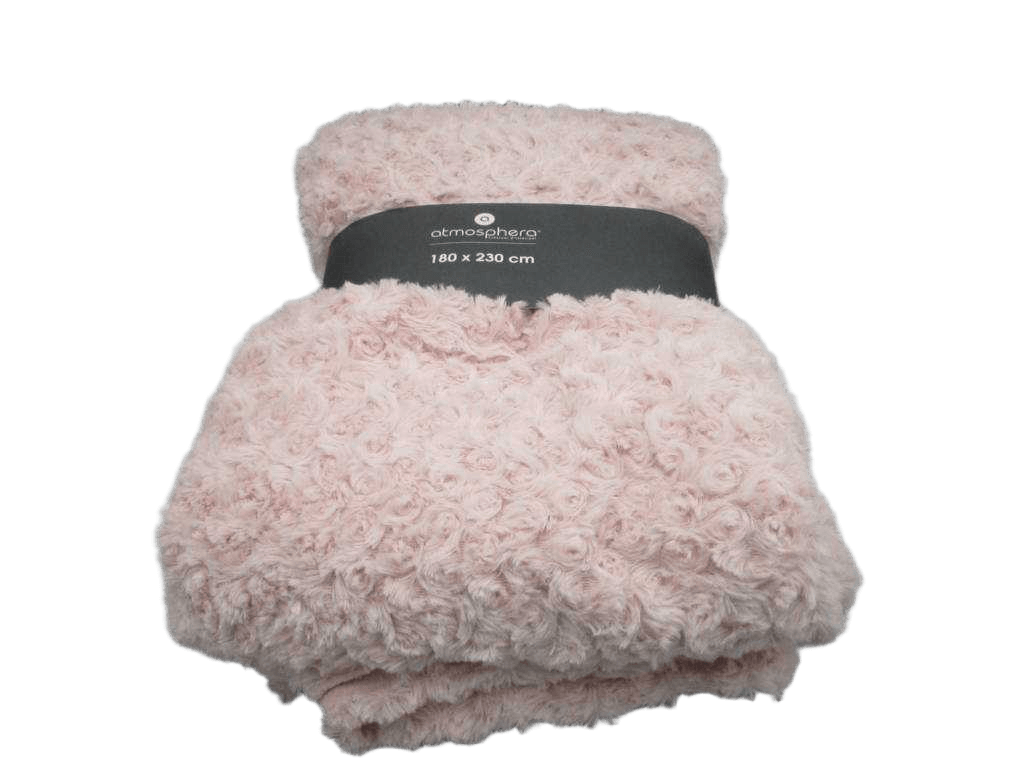 Throw Pink Fake Fur 180x230