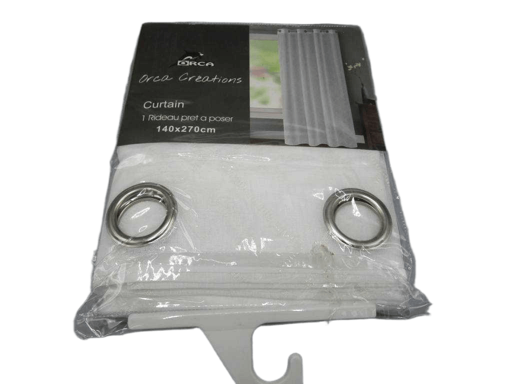 Curtain Voile 140 X 270 Cm Polyester- 8 Rings 80 -100 Grs