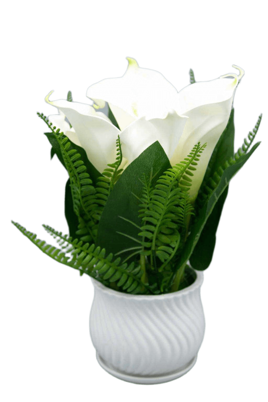 Artificial Plant W Pot+ Color Box 38cm White