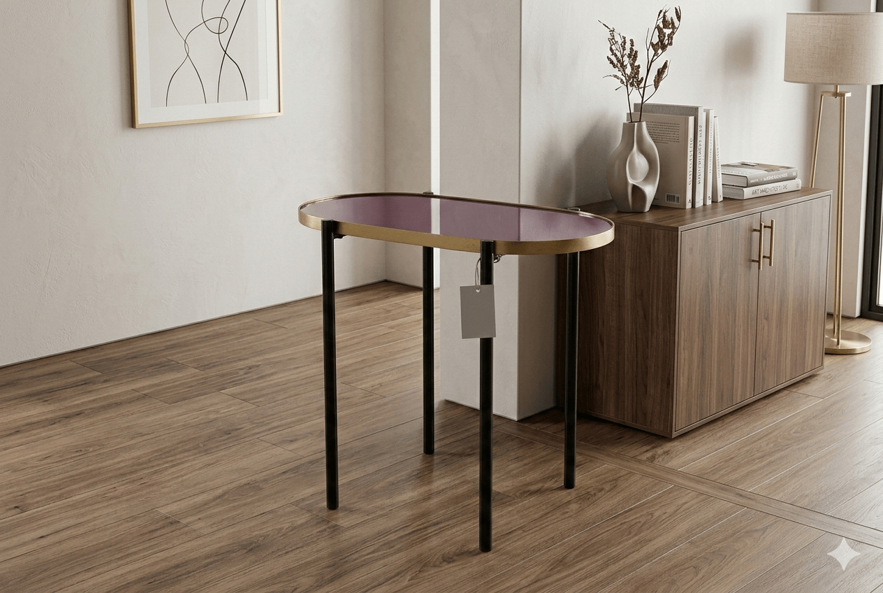 Coffee Table Kd Oval W Black Legs