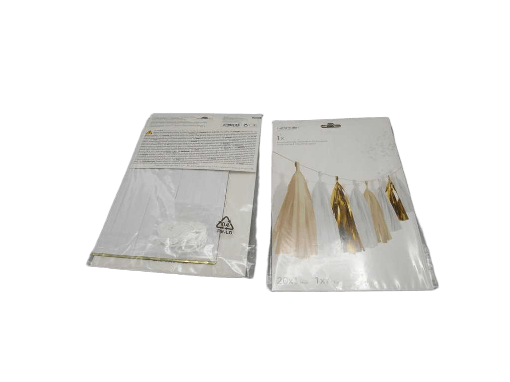 Garland Tassel Gold Brush Paper / Foil 304 Cm
