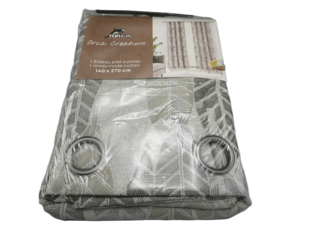 Curtain Jacquard 140 X 270 Cm - 8 Rings - 97 % Polyester 3%linen 310 Gsm