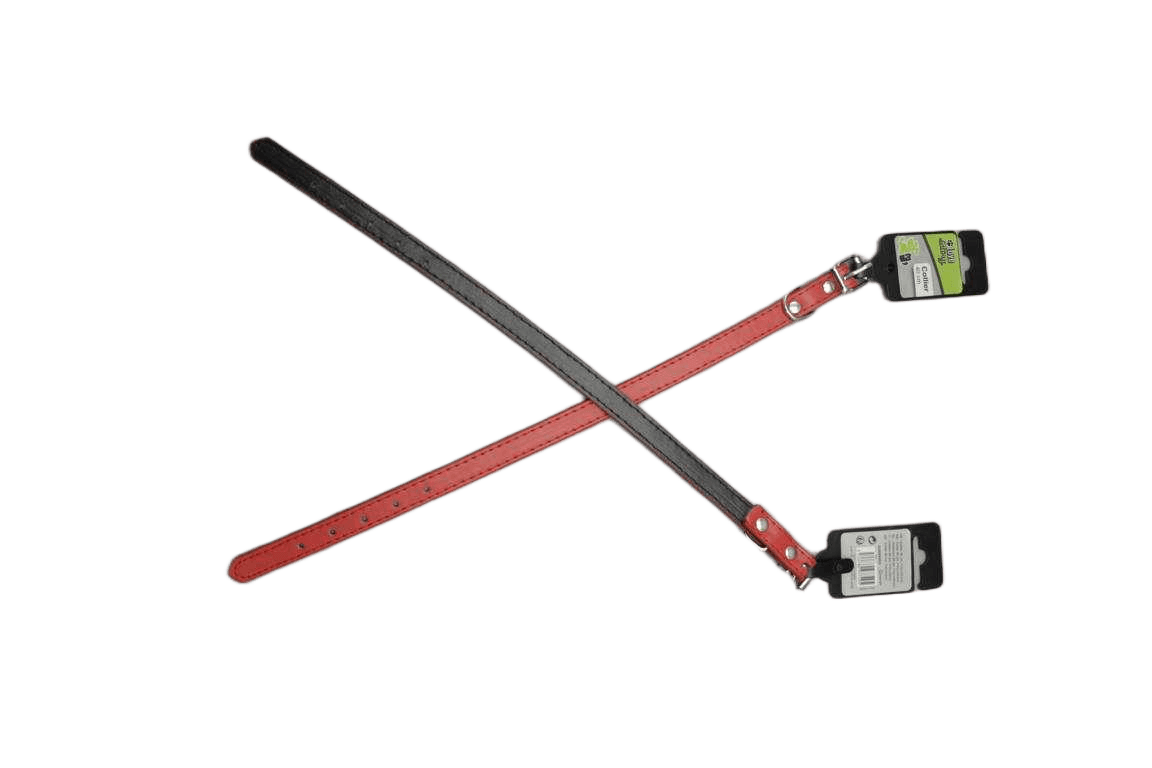 Leash Pu 40 * 1.6cm Bicolor Red Black