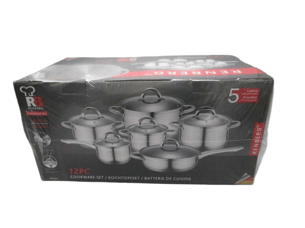 Cookware Set 12 Pc Frypan W Lid 24 - Saucepan W Lid 16 - Casserole 18 - Casserole 20 - Casserole 24 Alexander