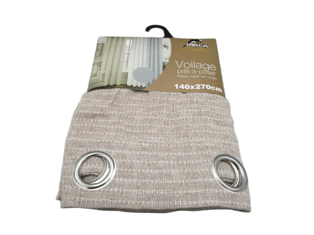 Curtain Voile Window Curtain 8 Rings 100% Polyester 43x28x25