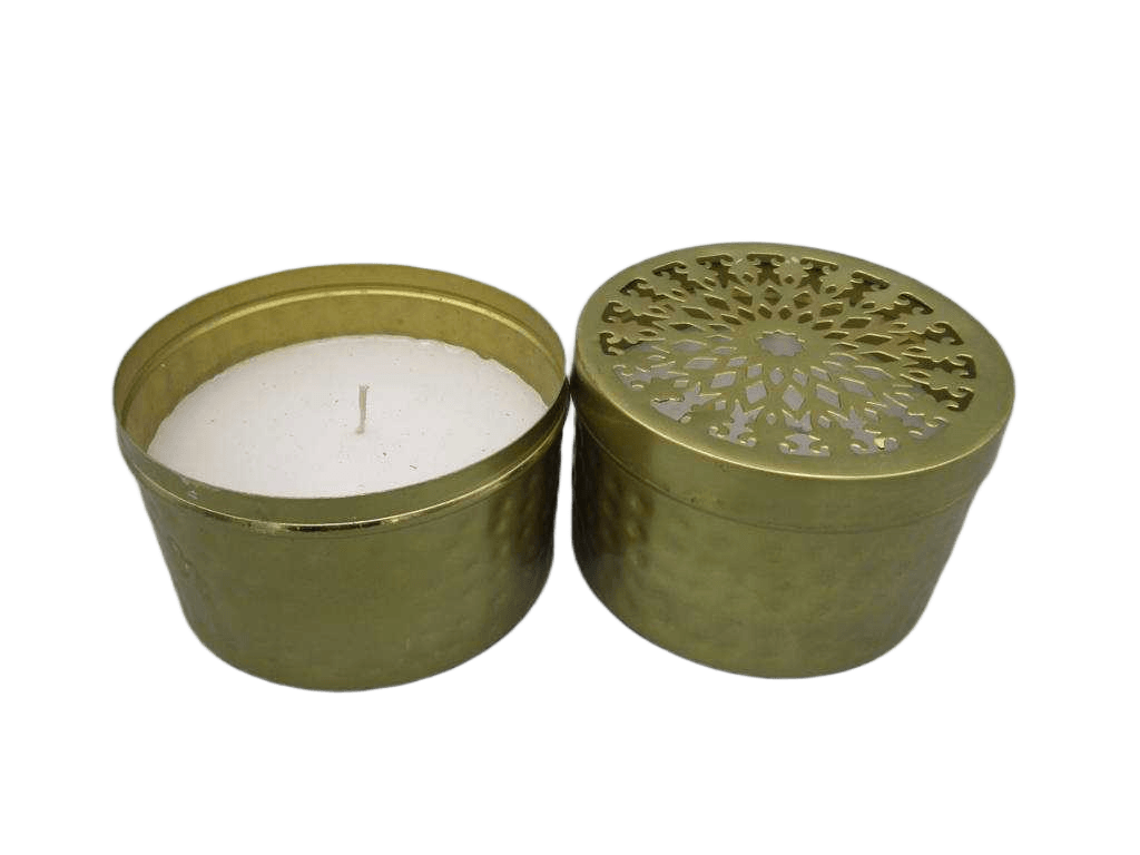 Candle Metal/Wax-(Scented) With Holder