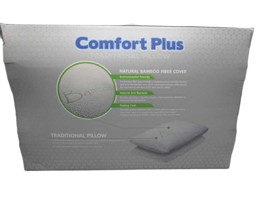 Pillow Traditional Bamboo 40% Bamboo 60% Poly Memory Foam Pillow Orthopedique / Anti Acarien 60x40x12.5 Cm" Ref:604012 Bamboo