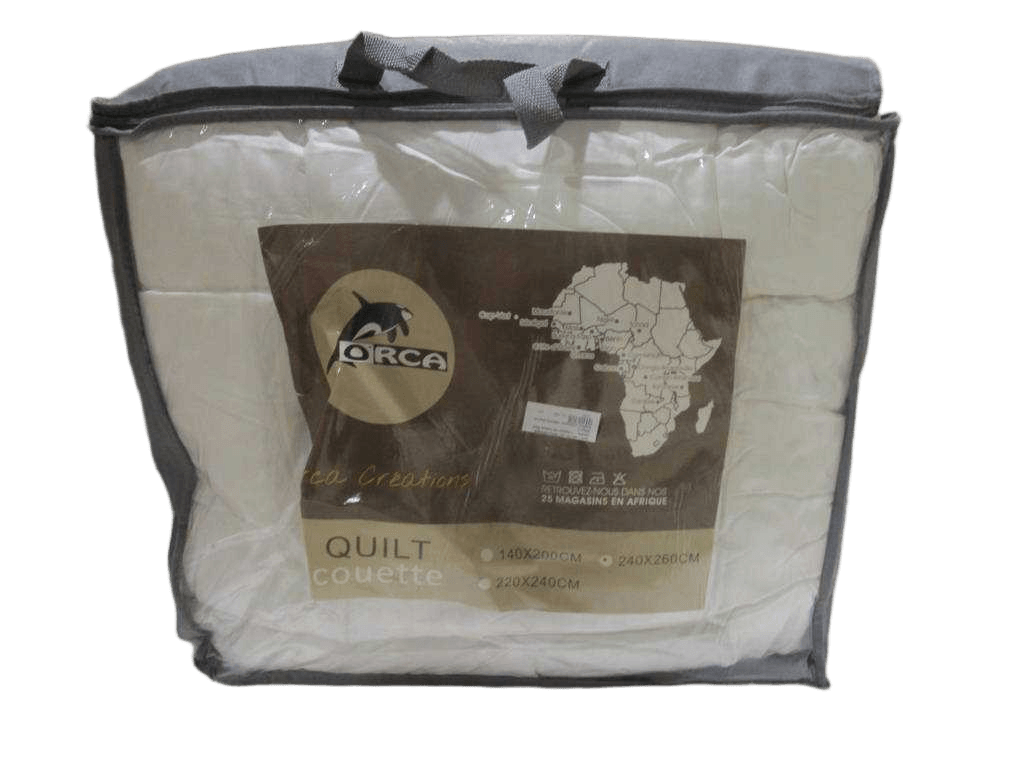 Quilt White Jac With Pipping Taupe,polyester 3d Hollow Fibre 300gsm Fabric 250filcm2, 140x110 Diam Fil,100 Cotton, With Handbag